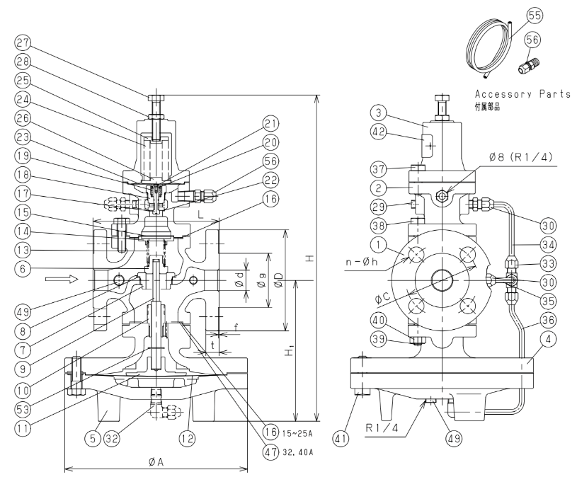 GP-2000 Ductile Iron Pressure Reducing Valve Construction